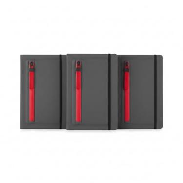 Imagem de Caderno de Anotações Executivo com Porta Objetos, Capa Dura em Material Sintético, 80 Folhas Pautadas, Cinza, 21,5x15,5x1,5cm (3, Vermelho)