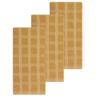 Imagem de Kit 3 Panos De Prato Camesa Chess 45 x 65 cm, Bege