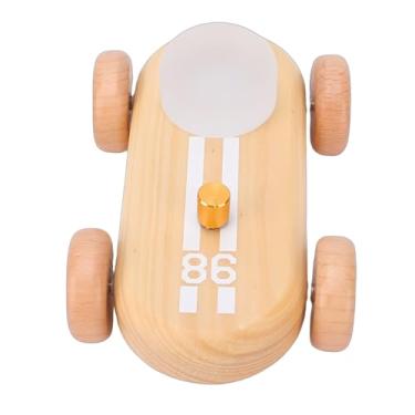 Imagem de Hyuduo Luz Noturna de Madeira para Kart, Lâmpada LED Regulável RGB Recarregável de 7 Cores, Luz de Cabeceira Em Formato de Carro Bonito Sem Fio para Mesa de Cabeceira de Quarto e (Cor Madeira)