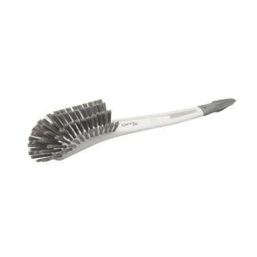 Imagem de Escova Premium para Mamadeira, Branco e Cinza, 28cm, Cabo Anatômico com Ponta de Silicone Removível, Design Ergonômico para Limpeza Profunda