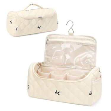 Imagem de ANKICK Estojo de viagem compatível com Dyson Airwrap modelador completo e acessórios, organizador de bolsa de secador de cabelo portátil Coquette, Bege A, Estética