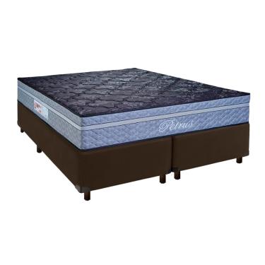 Imagem de Colchão Queen Molas Ensacadas + Box Marrom - Petrus Paropas