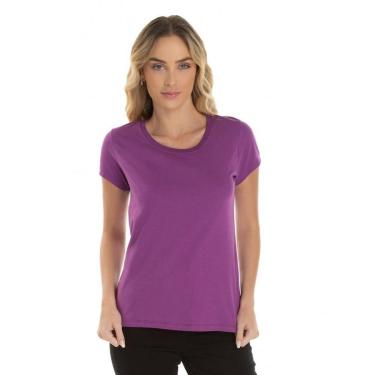 Imagem de Camiseta Feminina de Algodão Premium Baby Look Básica Lisa-Feminino