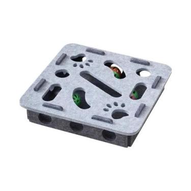 Imagem de Brinquedo Interativo Para Gatos Quebra-Cabeça De Feltro Com Túnel Labi