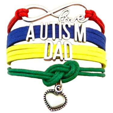 Imagem de BlingNuts Pulseira de autismo para mulheres, homens, inspiradora, conscientização do autismo, peça ajustável para pai, mãe, avó, irmã, F, Aço inoxidável, Sem Pedra Preciosa