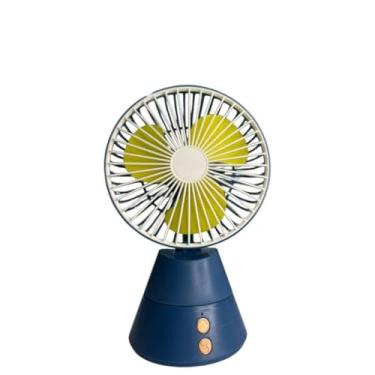 Imagem de Ventilador de Mesa Mini Portátil USB Giratório Silencioso com Velocidades Ajustáveis para Escritório e Quarto(azul)