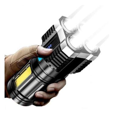 Imagem de Lanterna Led Prova Dágua 4 Núcleos Potente Usb Recarregável - U. Impor