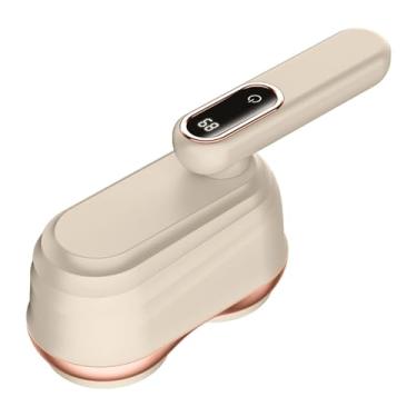 Imagem de Baoblaze Removedor de bolinhas de suéter, aparador de pelos, sem fio, com visor digital, removedor de bolinhas de roupas, de fiapos e fiapos de cortinas, Bege