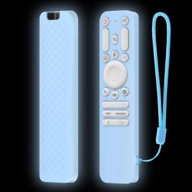 Imagem de Capa protetora de silicone para AKB76044412, capa antiderrapante com controle remoto (azul claro)