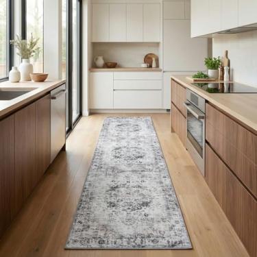 Imagem de Zanipex Tapetes de área de 20 x 25 cm para sala de estar, tapetes laváveis para quarto, 13 x 17 cm, entrada de corredores, cozinha, tapete boho interno, tapete bege para escritório (rosa e bege, 5 x