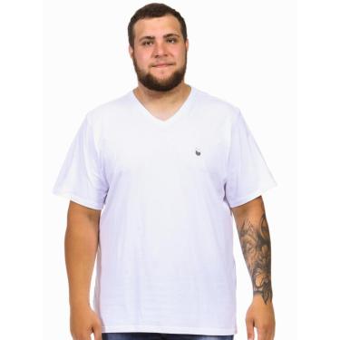 Imagem de Camiseta Masculina Plus Size Gola V 3G 4G-Masculino