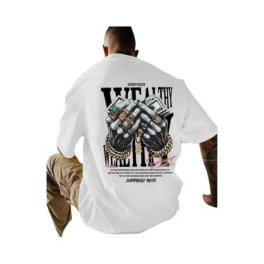 Imagem de Camiseta Casual De Verão Masculina Em Poliéster Impressa Respirável Co