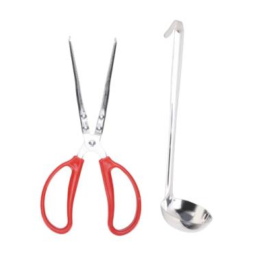 Imagem de Asixxsix Conjunto de Colher de Pelota de Pinças para Lareira, Conjunto de Pinças para Lenha de Ferro Fundido, Agarrador de Lenha e Ferramenta de Manuseio de Pelotas, Acessórios para