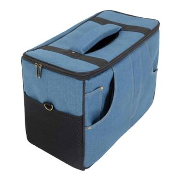 Imagem de KiBcsLic Estojo para amplificador de guitarra, bolsa de transporte multifuncional, organizador de alto-falantes para shows e equipamentos musicais, Azul 40x30x18cm