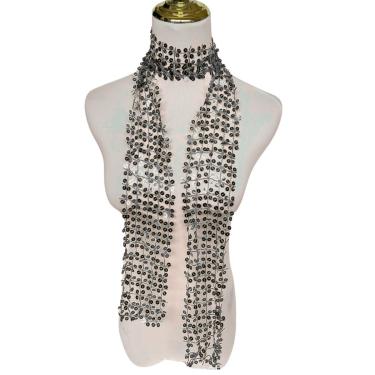 Imagem de Cachecol Feminino Floral com Lantejoulas Brilhantes 5 Cores