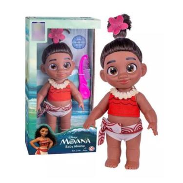 Imagem de Boneca Infantil Baby Moana Disney Cotiplás Pequena, Moana