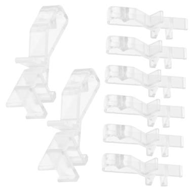 Imagem de 20 peças de clipes transparentes para cortinas de plástico para persianas verticais, fácil de limpar, aderência segura, acessórios versáteis de tratamento de janela para escritório em casa