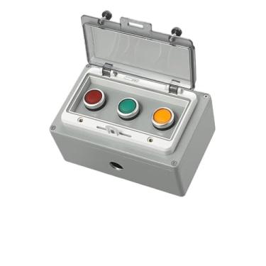 Imagem de IRFKR Caixa de controle de botão de metal, parada de emergência, à prova d'água, liga de alumínio fundido, partida industrial de dois três interruptores, parada de emergência (3)