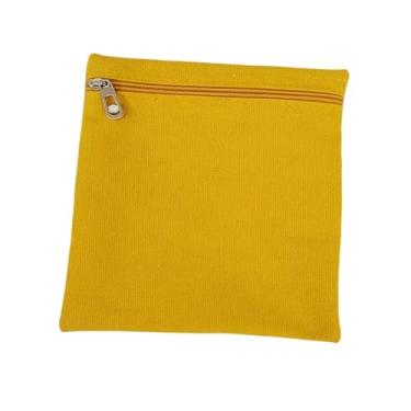 Imagem de Lilihuimaoyi Bolso Embutido com Zíper, Compartimento Seguro para Guardar O Celular, Lona, Prático, Leve, Discreto, Bolsos Internos, Amarelo