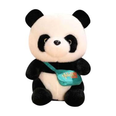 Imagem de Panda de pelúcia, Animal de pelúcia Panda,Panda fofo com bolsa | Companheiro de dormir, boneca animal, brinquedo macio e aconchegante para casa, decoração de interiores de carro