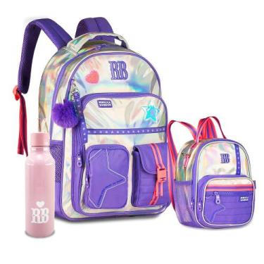 Imagem de Kit Mochila Rebecca Bonbon Costas Estrela Estojo Box Grande, RB27020 L
