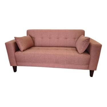 Imagem de Sofá  Gianni Tecido Linho Pé Trapézio Escuro  160cm - 4R Estofados, De