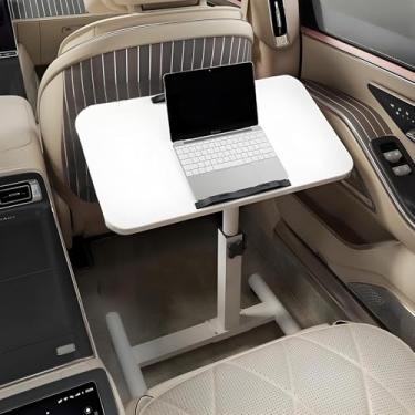 Imagem de Mesa portátil para assento de carro - Mesa dobrável multifuncional para carro, trailer, motorhome - Estação de trabalho para escrever, comer, usar laptop (branco, 59,9 cm x 39,9 cm) (branco 59,9 x