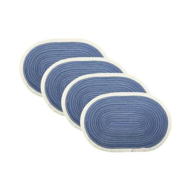 Imagem de Conjunto De 4 Sousplat Oval Resistentes Ao Calor, Laváveis E Antiderra