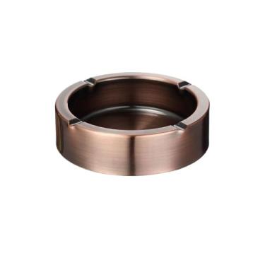 Imagem de Cinzeiro de processo de galvanização de aço inoxidável cinzeiro de mesa cinzeiro portátil para sala de estar, jantar, escritórios, jardim ao ar livre, etc. Cinzeiros (grande)