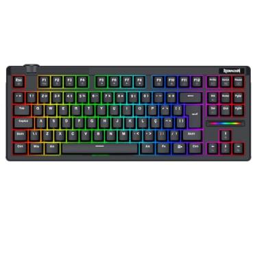 Imagem de Teclado Mangético Gamer Redragon Otiim Preto RGB TKL ABNT2 Switch Redragon UltraMag HE 8K Rapid Trigger PRCS SOCD Roda de Volume K729RGB-M