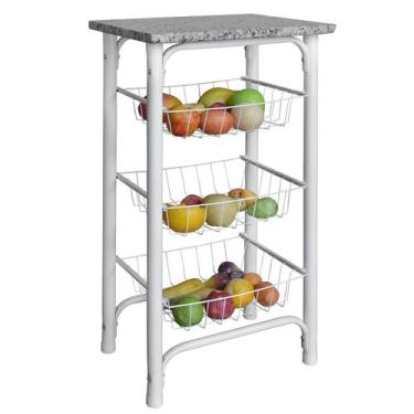 Imagem de Fruteira Suporte de Chão Berlim Tampo Granito Cozinha Br - Utility