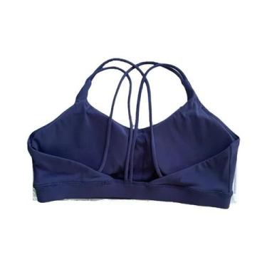 Imagem de Sutiã Esportivo Feminino Com Alças Cruzadas, Top De Yoga Para Academia