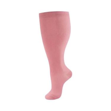 Imagem de Meias De Compressão plus Size 2XL-4XL 20-30 mmHg Para Panturrilhas Lar