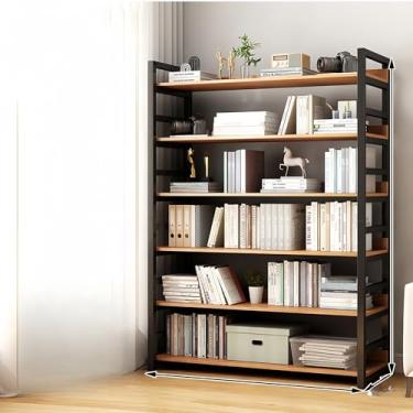 Imagem de Estante de madeira com painel traseiro, estojo organizador de armazenamento seguro para livros, brinquedos e mais - Opções multicoloridas (A6101)