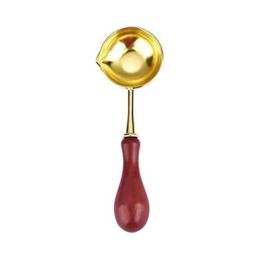 Imagem de Conjunto De Carimbos De Cera Com Colher, Panela Para Lacre, Cabo De Ma