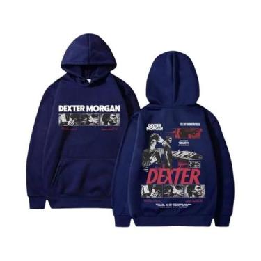 Imagem de Moletom Masculino Retrô Solto E Quente, Estilo Esportivo, Dexter Morga