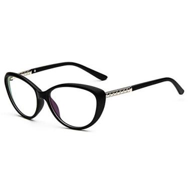 Imagem de Armação para Óculos de Grau Formato Gatinho de Acetato - (Preto Fosco)