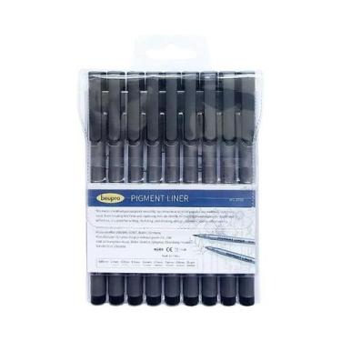 Imagem de Conjunto De 9 Canetas Marcadoras De Tinta Micron Para Desenho, Esboço,