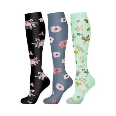 Imagem de Meias De Compressão Masculinas 3/6 Pares Para Esportes Ao Ar Livre, Ci