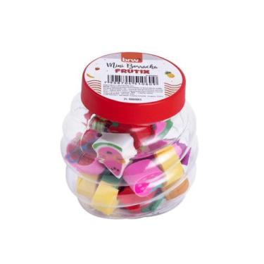 Imagem de Potinho Mini Borracha Com 24 Unidades Frutix BRW, Modelo 1