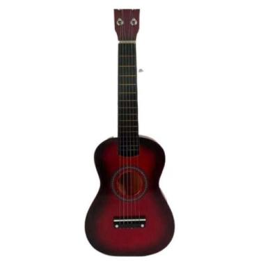 Imagem de Violao acustico infantil 6 cordas mini para iniciantes crianças madeir