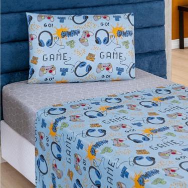 Imagem de Jogo De Lençol Solteiro Bouti Kids Infantil Estampado 3 Peças Game