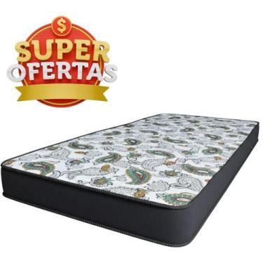 Imagem de Colchão Solteiro Espuma D28 14cm Branco  Qualidade, Firmeza e Durabili