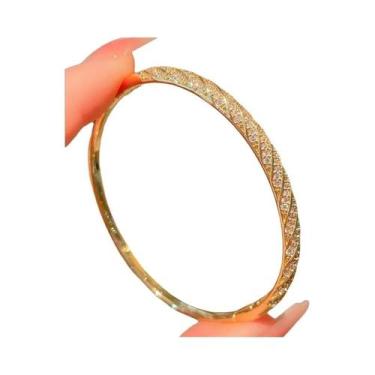 Imagem de Pulseira De Luxo Em Latão Banhada a Ouro 18k Estilo Corte Para Mulhere