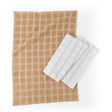 Imagem de Pano de Prato Xadrez Dupla Combinando Super Absorvente Felpudo - Cames