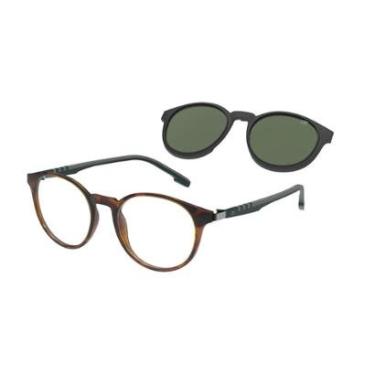 Imagem de Armação De Óculos Mormaii Swap 2 Clip On M6071f3951 Marrom Fosco Demi-Unissex