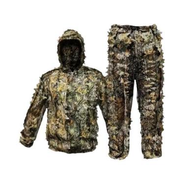 Imagem de Traje Ghillie Leve Com Camuflagem De Folhas De Selva E Capuz Para Foto