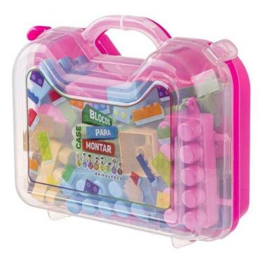 Imagem de Maleta Blocos De Montar 39pçs Infantil Educativo Didático - Injetsul