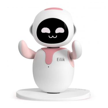 Imagem de Robô Companheiro Inteligente Branco e Rosa – Eilik Interactive Robot Pet, Programável e Interativo para Crianças e Adultos