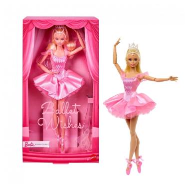 Imagem de Barbie Signature Ballet Wishes boneca fashion colecionável Mattel loira vestido bailarina rosa corpo articulado JBJ10 2025